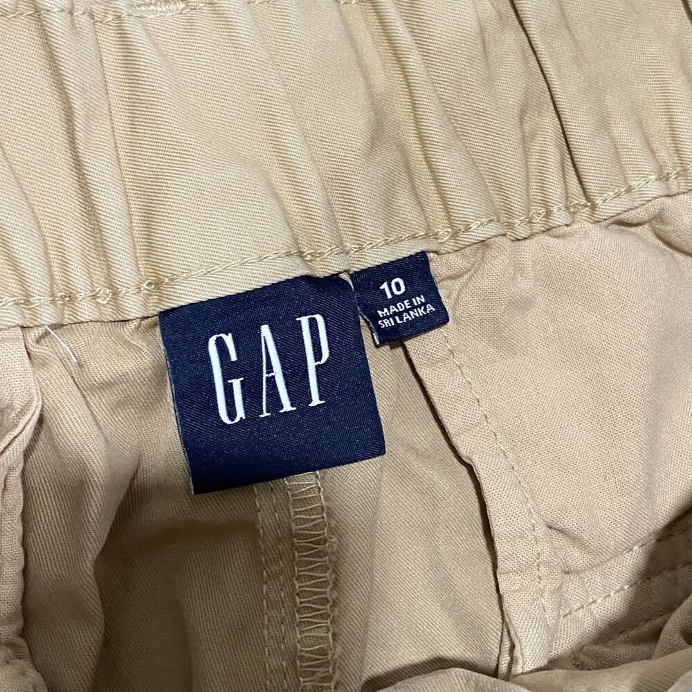 GAP Wide Leg Cargo Pants Womens Size 10 Khaki Loose Fit Utility Y2K Streetwear - Picture 2 of 6